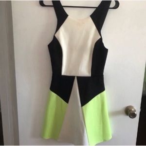 black and white dress